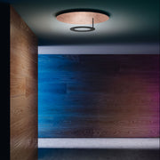 Icone, Deckenleuchte Vera, Blattkupfer-Schwarz 50cm, hochwertige Lichtlösung