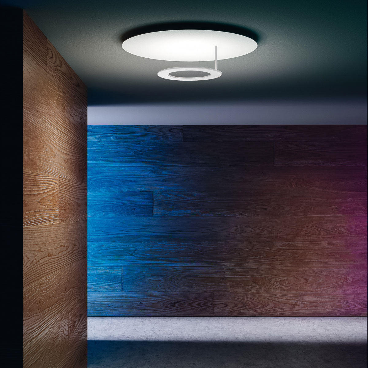 Icone, Deckenleuchte Vera, Weiss-Weiss 66cm, moderne Lichtlösung