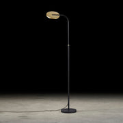 Holtkötter, Leseleuchte Vince S, Schwarz-Messing, stilvolle Lichtlösung
