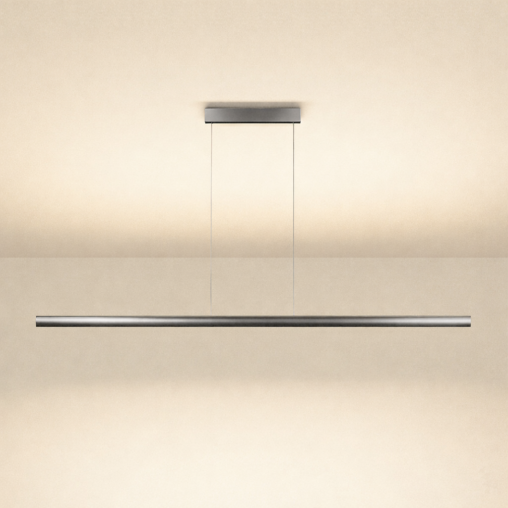 Holtkötter, Pendelleuchte Viona Mueta, 163cm Platin, stilvolle Lichtlösung