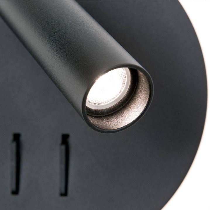 Orion, LED Wandleuchte Lenny, Schwarz Detail, stilvolle Wandbeleuchtung