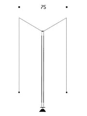 Ya Ya Ho Element 4 – Maßzeichnung, Seilabstand 75 cm