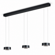 GKS Knapstein, Pendelleuchte Zera, Schwarz 3-flammig lang, moderne Pendelleuchte