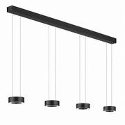 GKS Knapstein, Pendelleuchte Zera, Schwarz 4-flammig, moderne Pendelleuchte