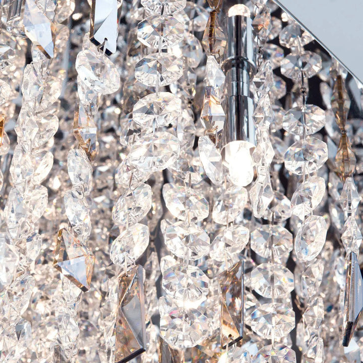 Lustre en cristal Crystal River à 21 lumières, chromé
