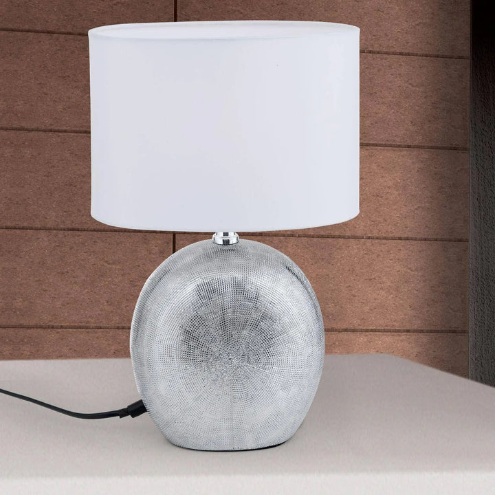 Ethno table lamp, titanium, medium 