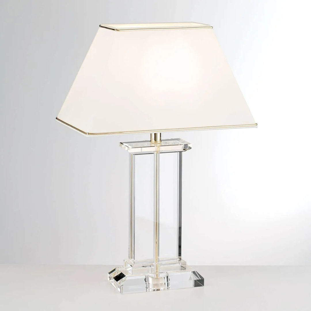 Lampe à poser VERONIQUE rectangulaire, crème/or