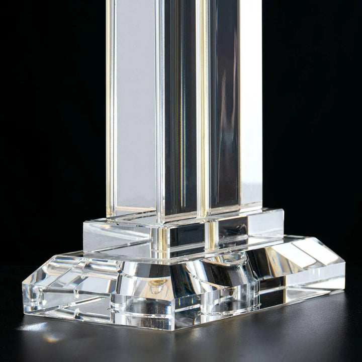 Lampe à poser VERONIQUE rectangulaire, crème/or