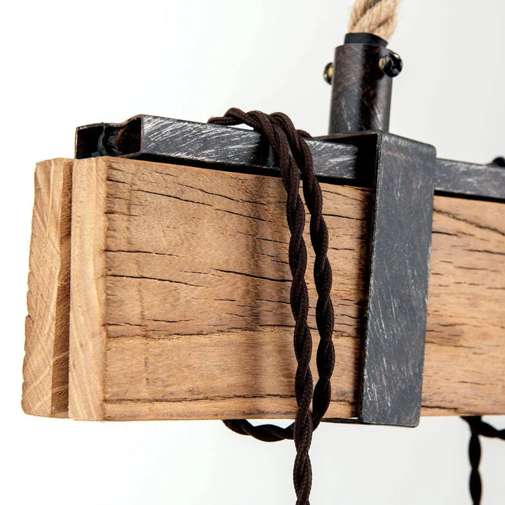 Suspension de cave en bois véritable, 6 flammes.