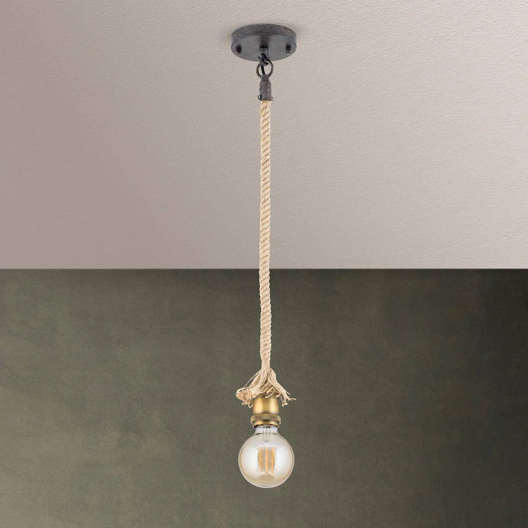 Vintage Hängeleuchte BASSENA 1 flg.