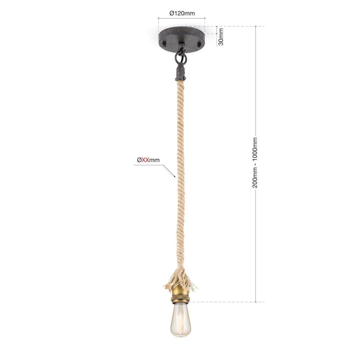 Vintage Hängeleuchte BASSENA 1 flg.