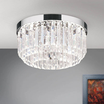 LED ceiling light PRISM, chrome, Ø 35cm