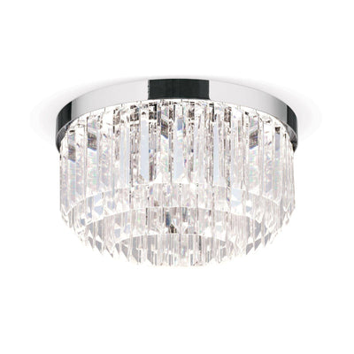 LED ceiling light PRISM, chrome, Ø 35cm