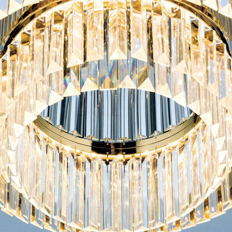LED ceiling light PRISM, 24 carat gold plated, Ø 55cm