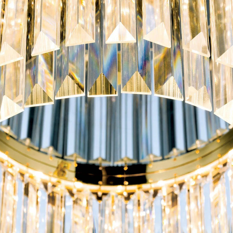 Plafonnier LED PRISM, plaqué or 24 carats, Ø 55cm