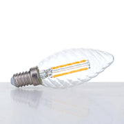Orion, LED Kerze gedreht E14 klar, Detail, energiesparendes Leuchtmittel