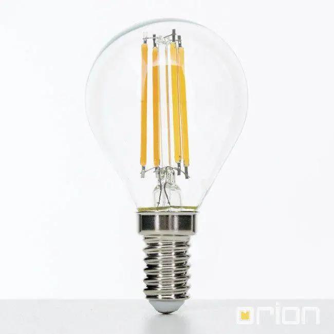 LED drop shape, E14, 4.5 watts, clear