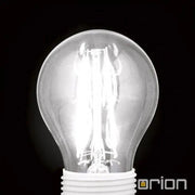Orion, LED Tropfenform E14 klar, Detail, energiesparendes Leuchtmittel
