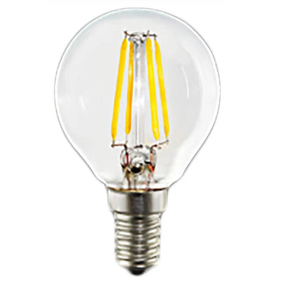 LED drop shape, E14, 4.5 watts, clear