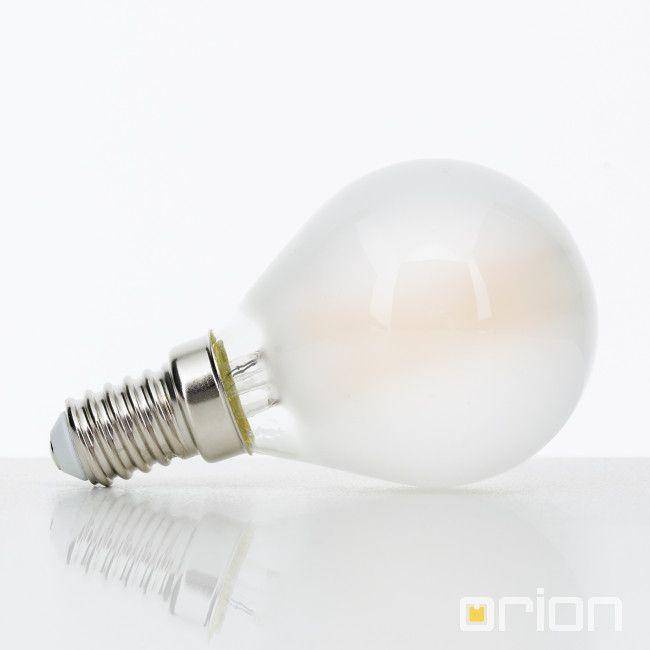Orion, LED Tropfenform E14, Seitenansicht, warmweißes Leuchtmittel