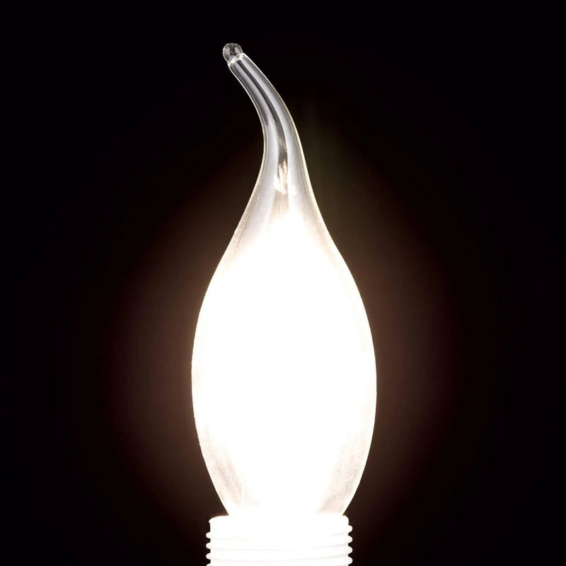 Bougie LED rafale de vent, E14, 4,5 watts, transparente