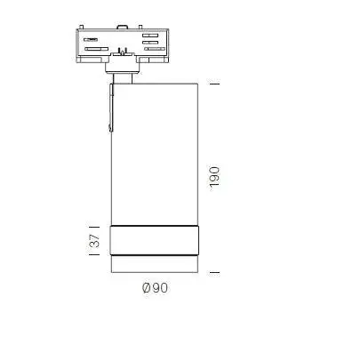 Projecteur sur rail triphasé LuxZoom, blanc