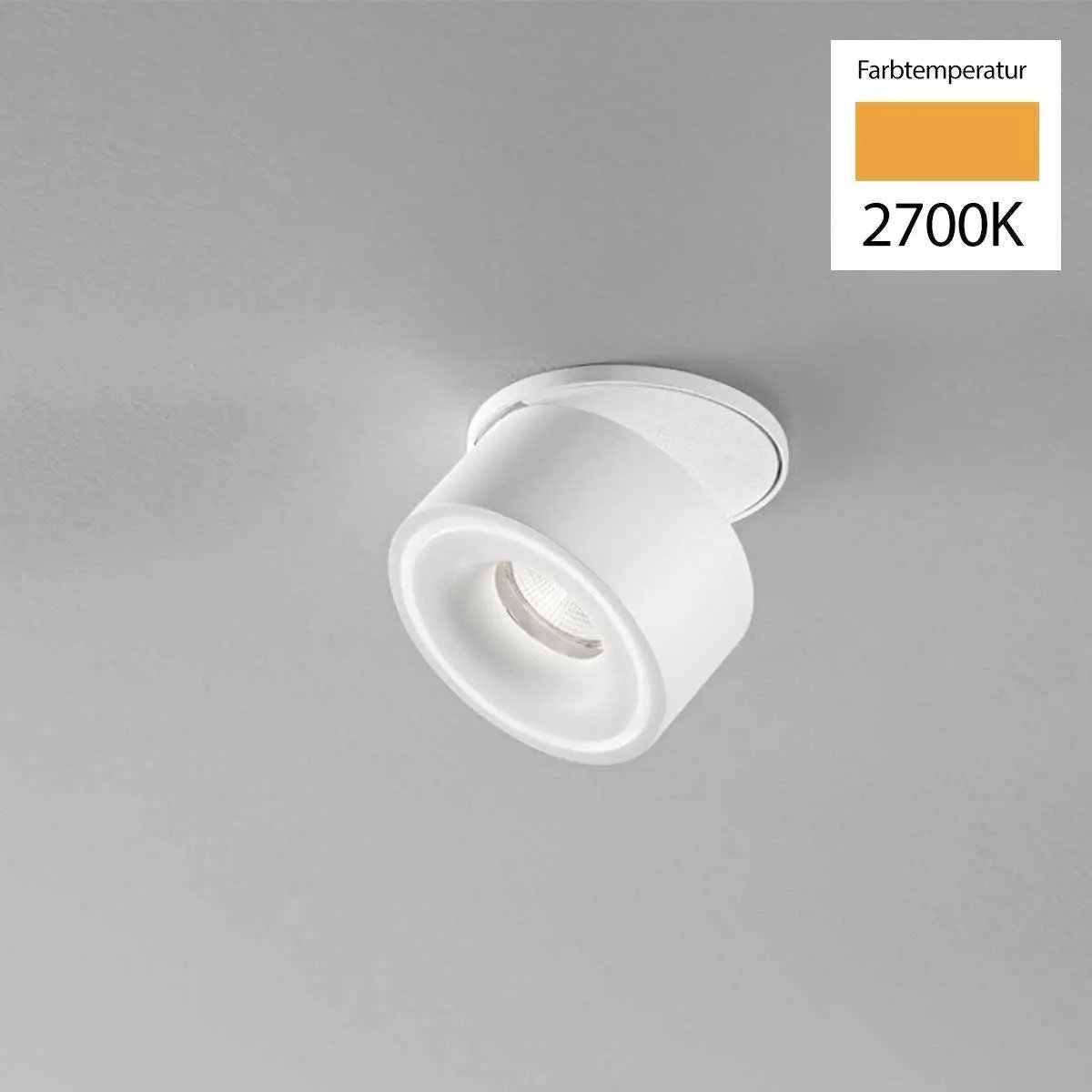 DLS Einbaustrahler Clippo EP, weiss, Lichtfarbe: 2700K