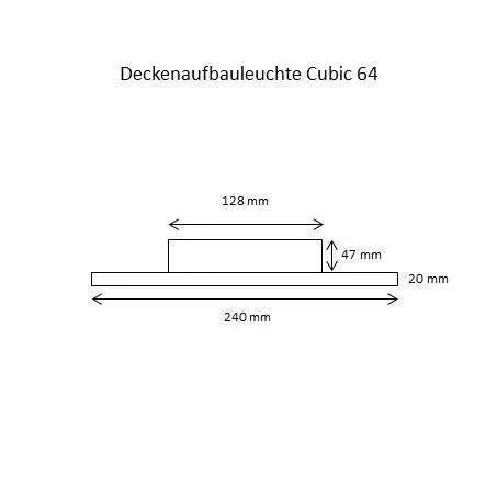 Deckenleuchte Cubic 64