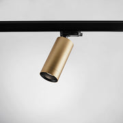 DLS Lighting, 3-Phasen-Stromschienenstrahler Reed, Messing-Schwarz, professionelle Schienenbeleuchtung