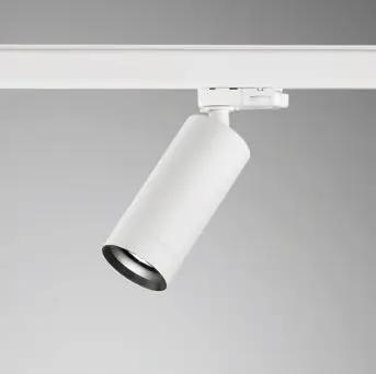 DLS Lighting, 3-Phasen-Stromschienenstrahler Reed, Weiss-Schwarz, stilvolle Lichtlösung