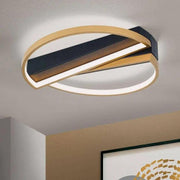 Orion, LED-Deckenleuchte Olga, Schwarz-Gold, moderne LED Deckenleuchte