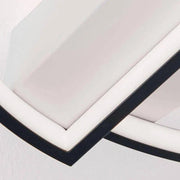 Orion, LED-Deckenleuchte Olga, Schwarz-Weiss Raumbild, moderne Deckenbeleuchtung