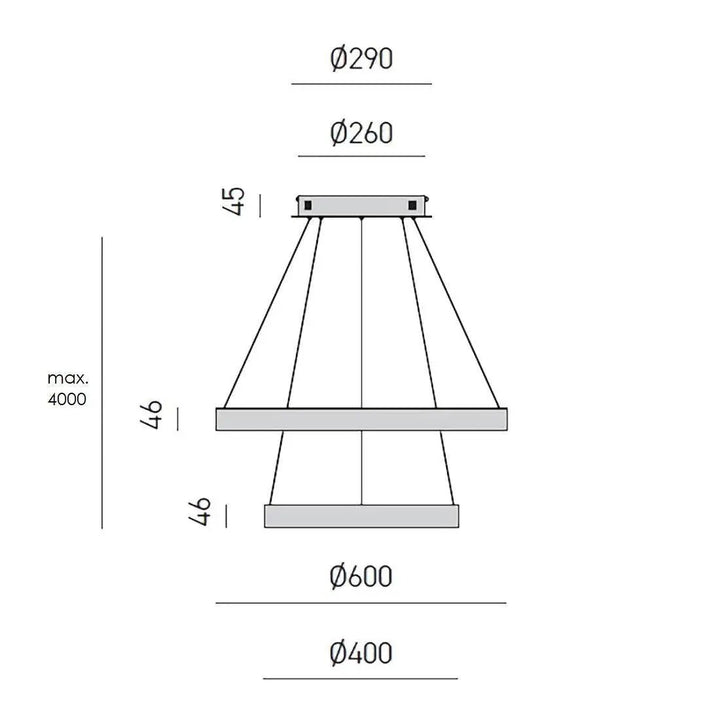 Suspension Franja à 2 lumières
