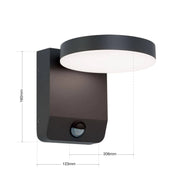 Orion, LED-Außenleuchte Hendryk, Anthrazit Seitenansicht, moderne Lichtlösung