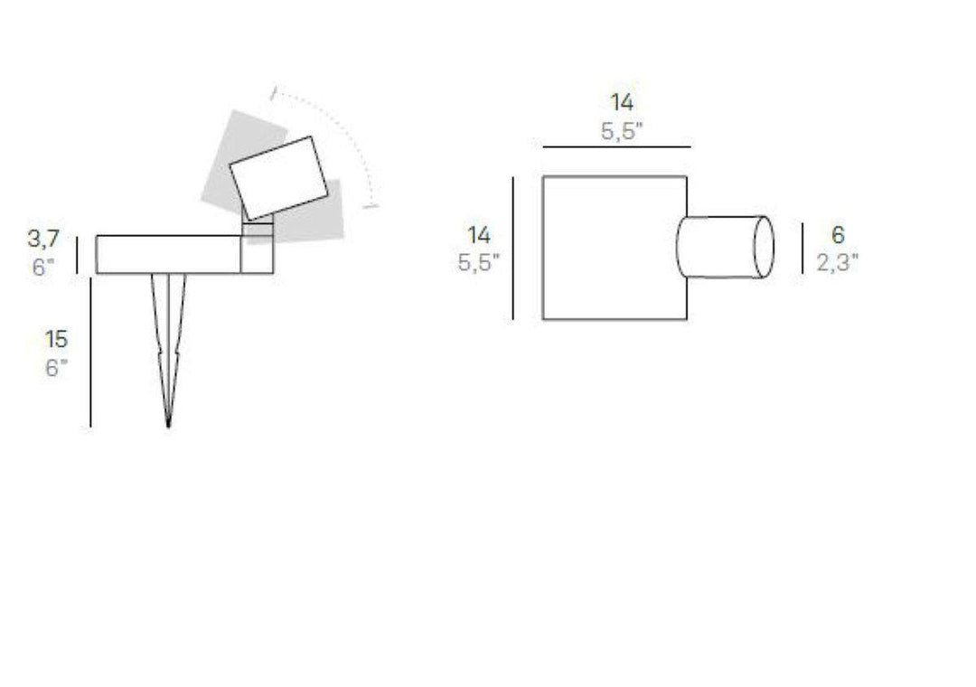 Lampe solaire sur piquet, anthracite