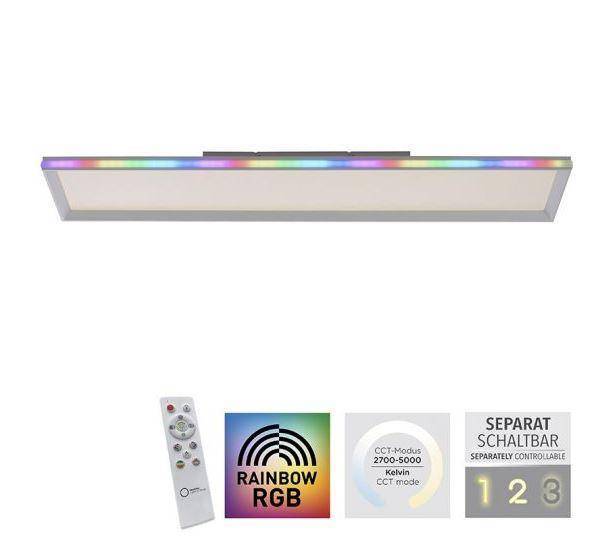 LED ceiling light rectangular white color play / CCT, 100x25cm