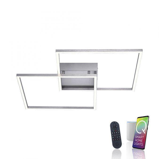 Paul Neuhaus, LED-Deckenleuchte Smart CCT 52,7x52,7cm, smarte LED Deckenleuchte