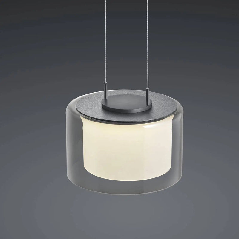 LED pendant light Grand Smoke 3-bulb, anthracite