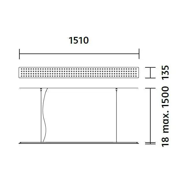 Module de suspension encastré L196, 151cm