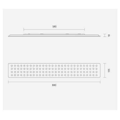 Module plafonnier L112, 88cm, commutable