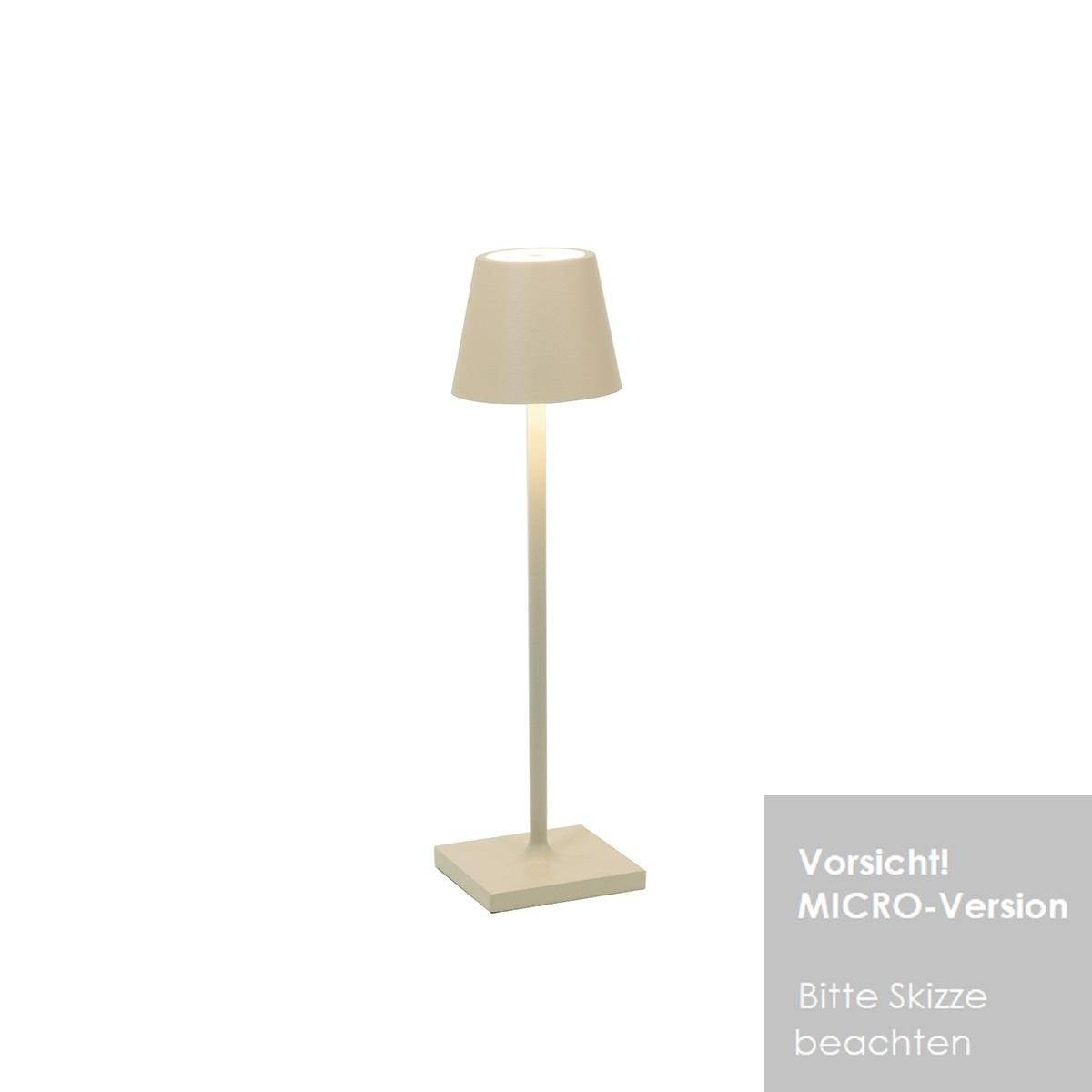 Zafferano, Poldina, Sand Micro, moderne Tischbeleuchtung