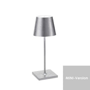 Tischleuchte Poldina mini, blattsilber, Vorderansicht