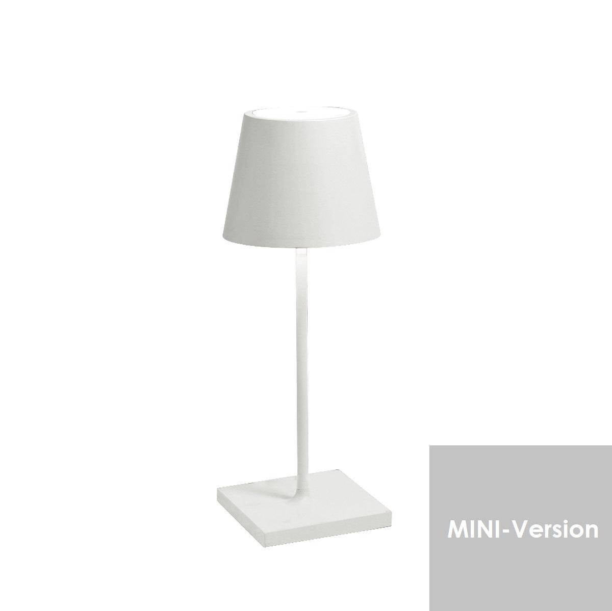 Tischleuchte Poldina mini, weiss, Vorderansicht