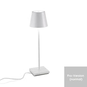 Tischleuchte Poldina, weiss, Vorderansicht
