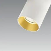 DLS Lighting, 3-Phasen-Stromschienenstrahler Reed, Weiss-Gold, hochwertige Schienenbeleuchtung