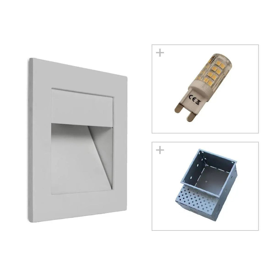 Wandeinbaustrahler Rene, weiß matt