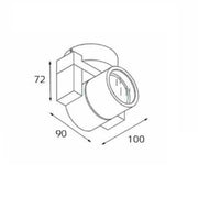 Sonluce, Wand- und Deckenleuchte AL9, Skizze, technische Lichtplanung