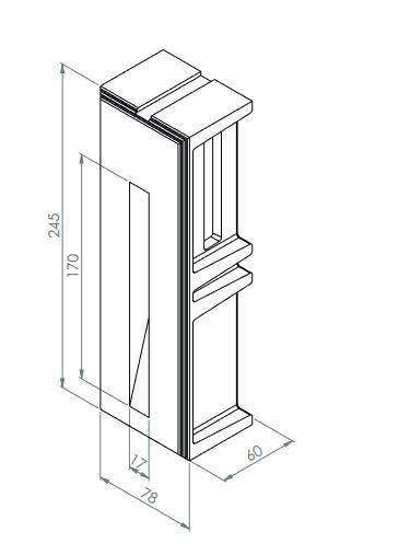 Petite applique encastrée Stripp, 2700K, 1W