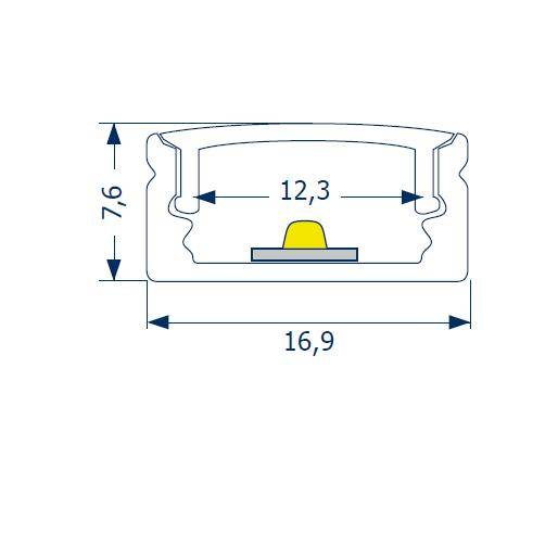 Profilé flexible LED Sunny, 2 m