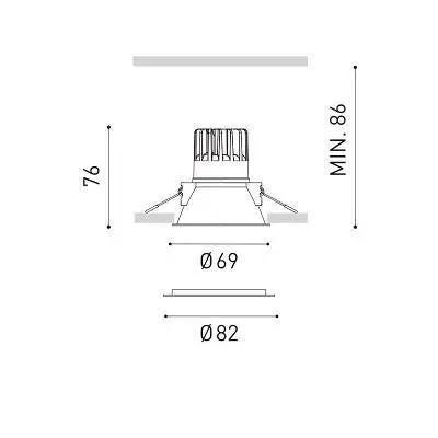 Recessed spotlight Swap S